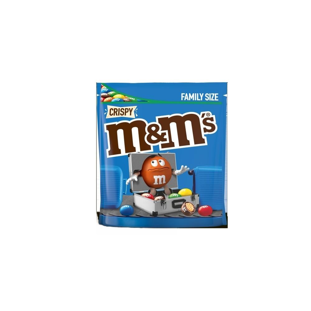 M&M's Chocolate Candy with Crisped Rice Centre (Large), 340g Pouch
