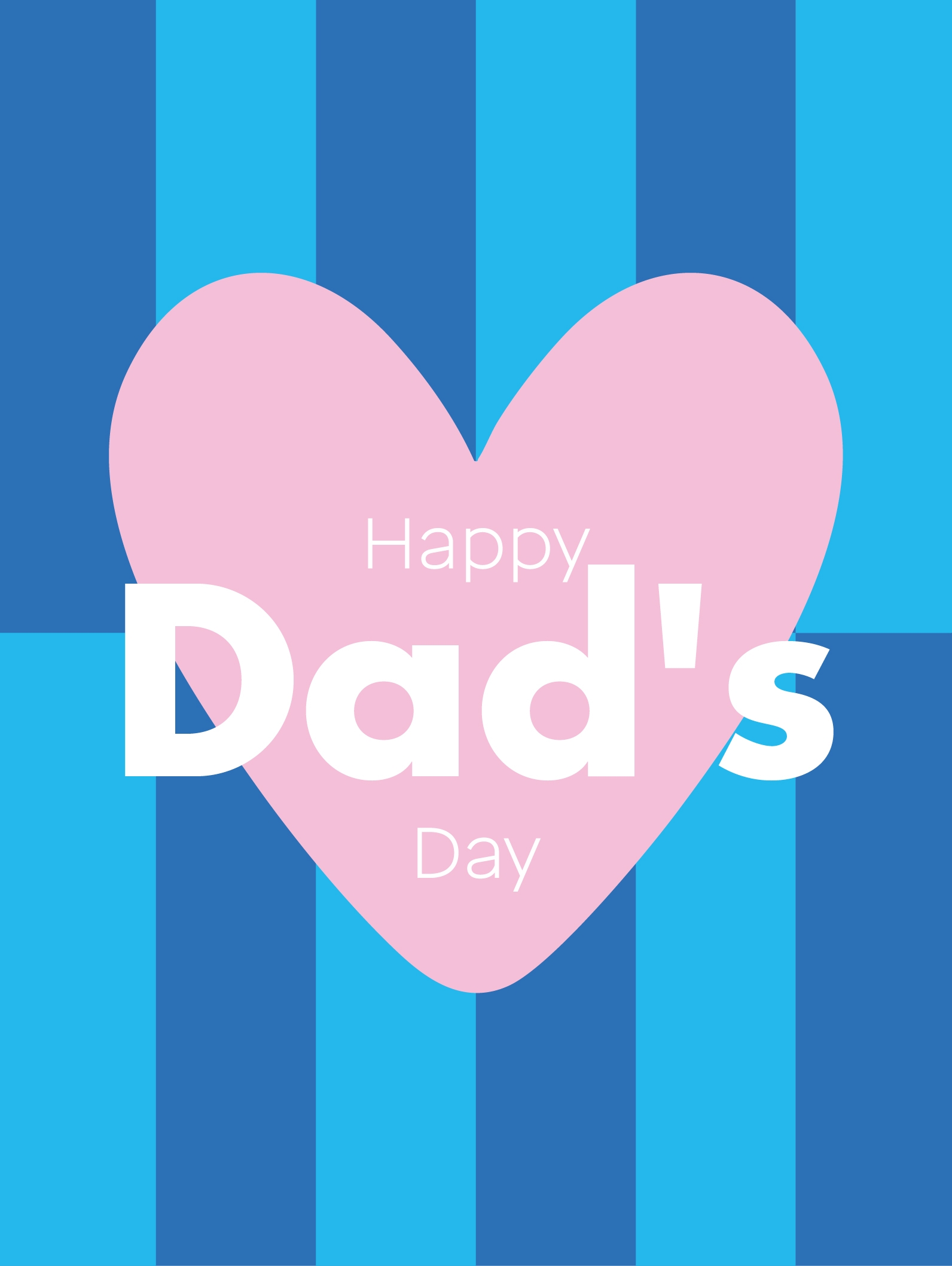 Pink heart design on blue background