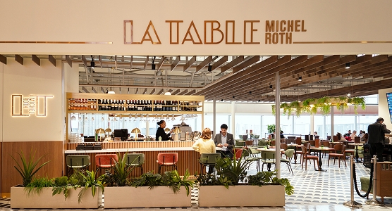 Passengers at the restaurant ‘La Table de Michel Roth’, Terminal 2BD, Paris-Charles de Gaulle