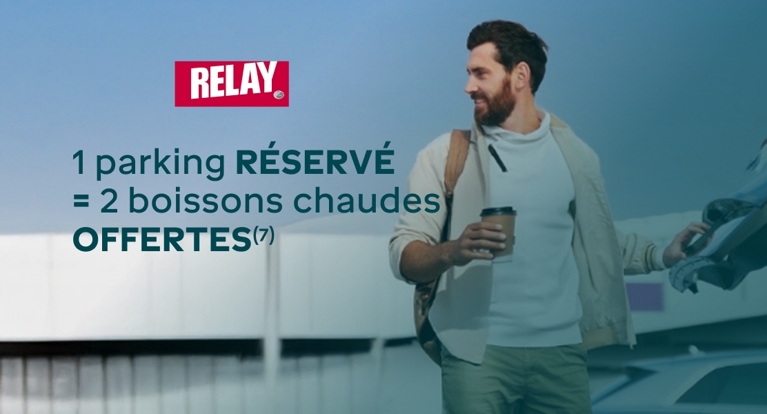 1 parking réservé = 2 boissons chaudes offertes