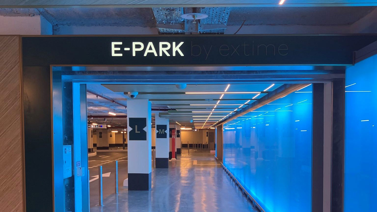 Entrée du parking P2 E-Park