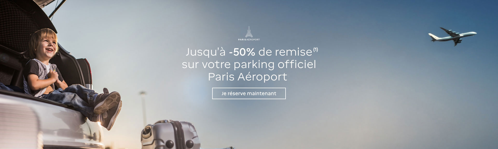 Jusqu'à moins 50% de remise sur votre parking officiel Paris Aéroport