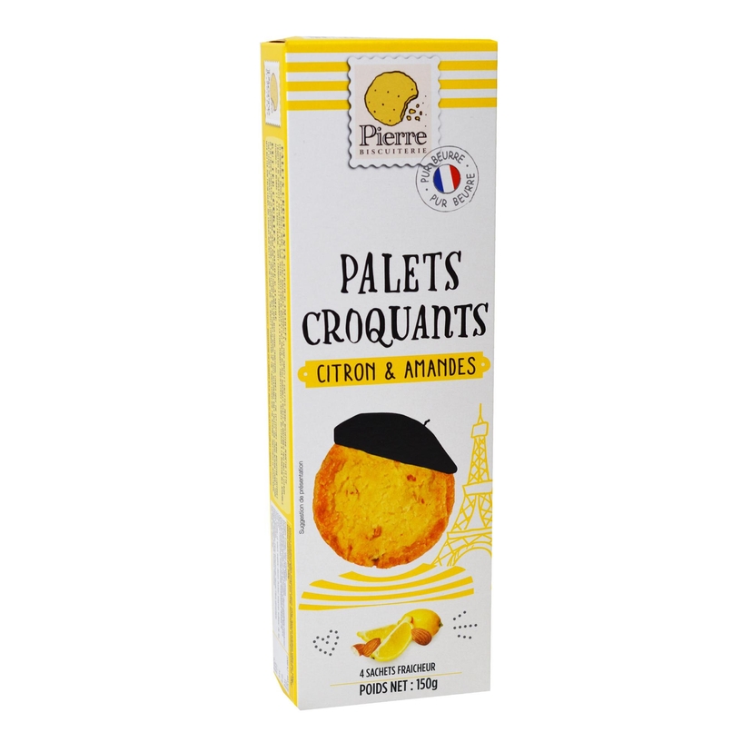 Palets Croquants Citron Et Amandes Pierre Biscuiterie
