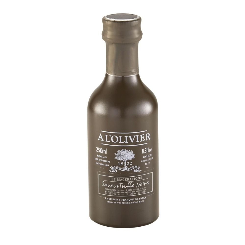 Huile D'olive Aromatique Saveur Truffe Noire Bouteille En Grès