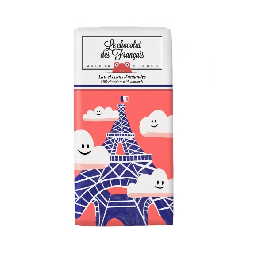 Milk Chocolate 41% Cocoa & Almonds Eiffel Nuage Bar
