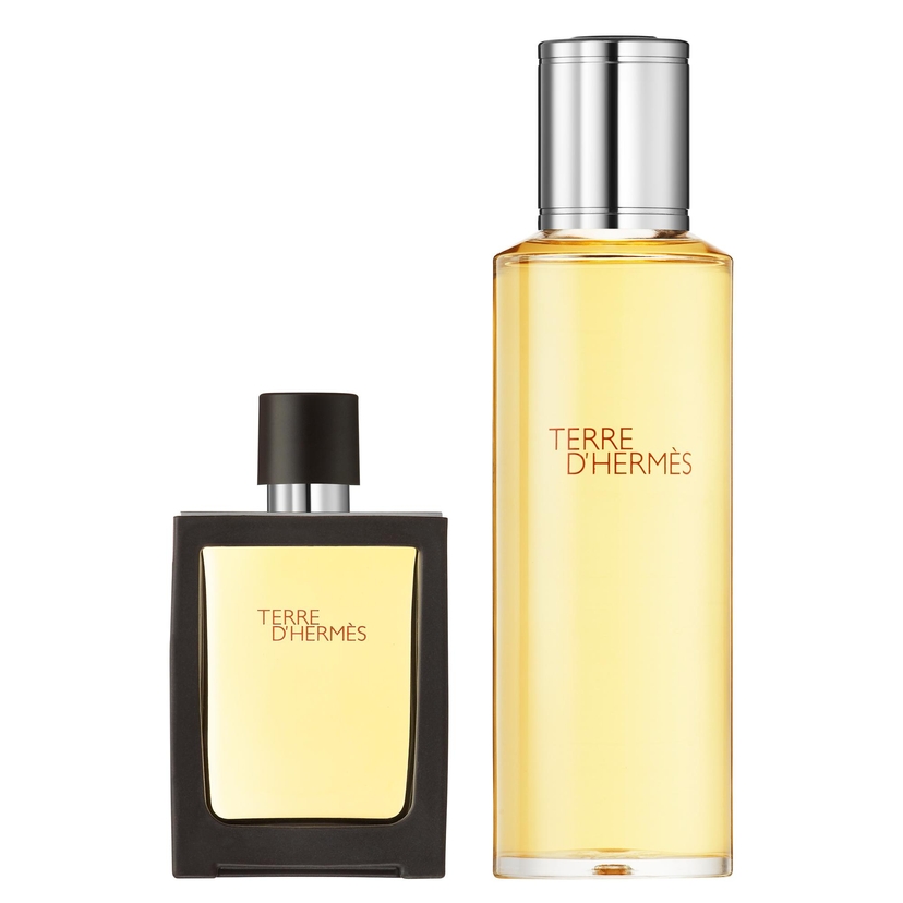 Terre d'Hermès, 30 ml Terre d’Hermès Parfum travel spray and 125 ml refill