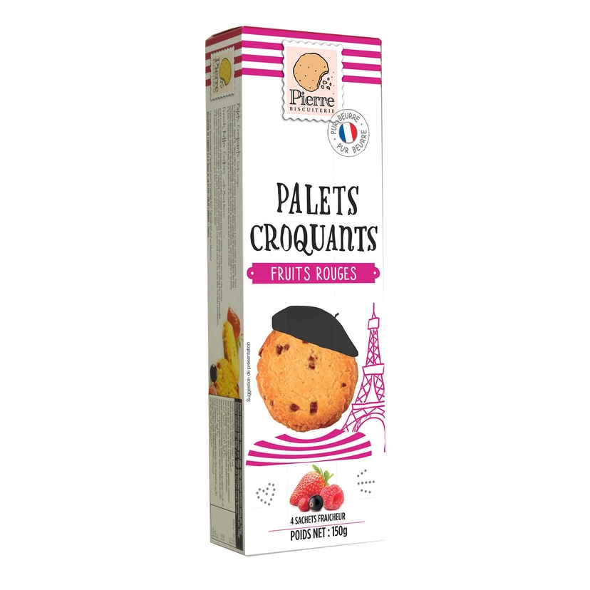 Palets Croquants Fruits Rouges Pierre Biscuiterie