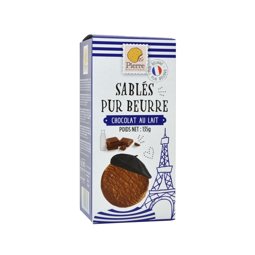 Sablés Pur Beurre Chocolat Au Lait Pierre Biscuiterie