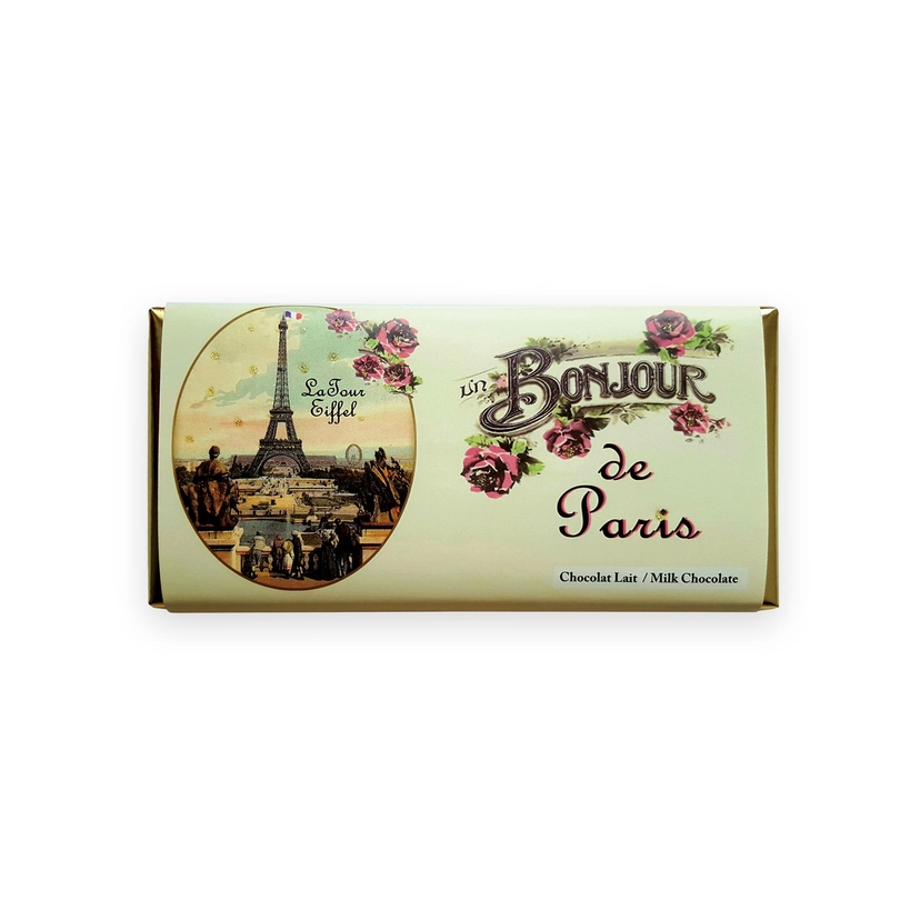 Tablette De Chocolat Au Lait Carte Postale Tour Eiffel