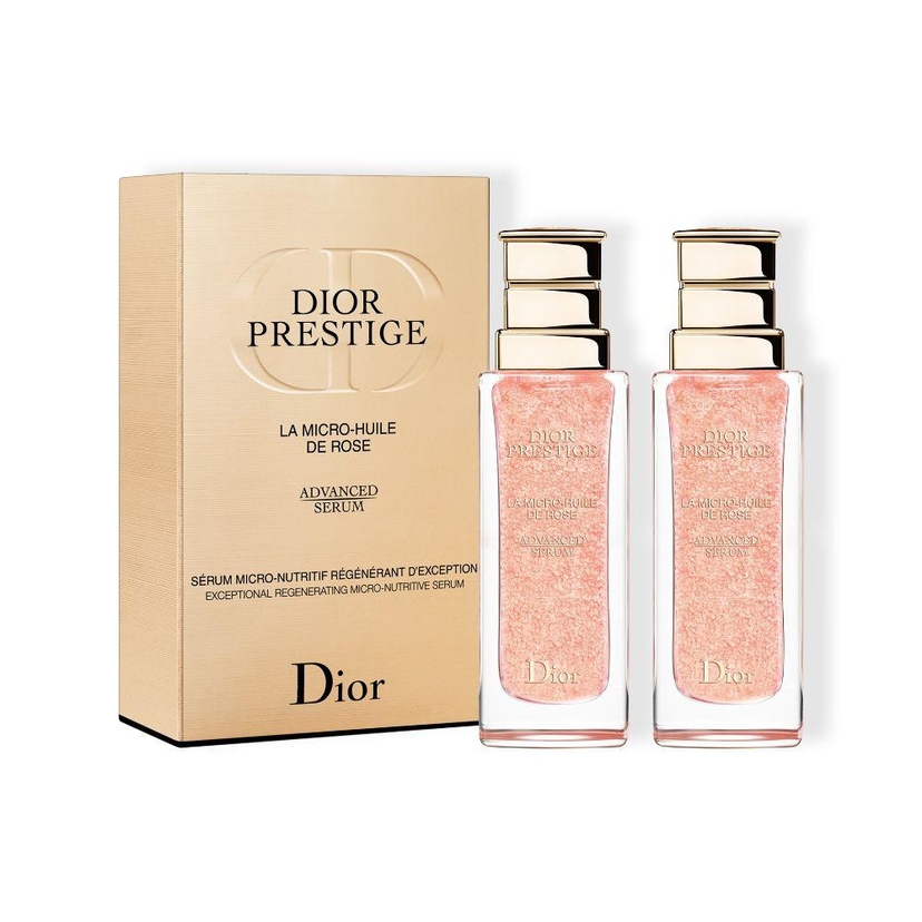 Dior Prestige La Micro-Huile de Rose Advanced Serum Offre duo - sérum micro-nutritif régénérant d'exception