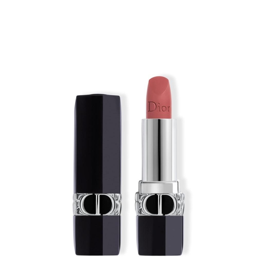 Rouge à lèvres rechargeable couleur couture - 4 finis : satin, mat, métallique et velours - soin floral - confort et longue tenue